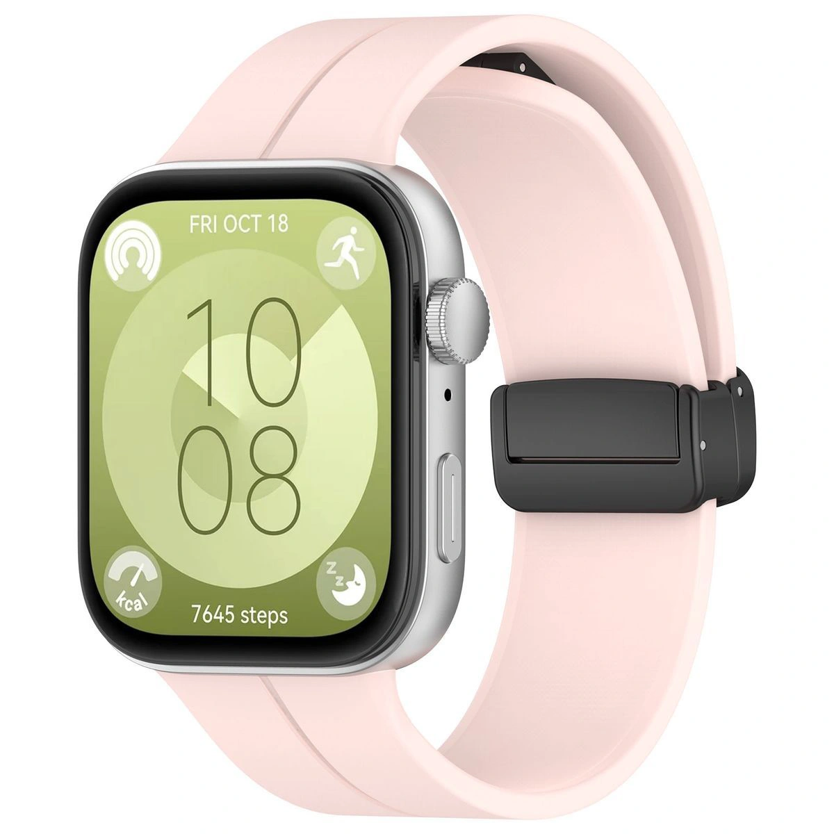 Silikonowy pasek Bizon Strap Watch Silicone L do Huawei Watch Fit 4 Pro/Fit 4/Fit 3, burgundowy